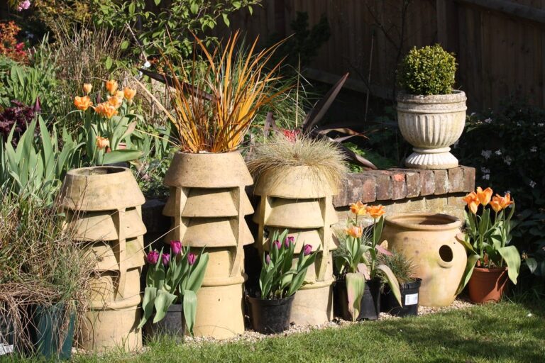 Chimney Pots in the Garden